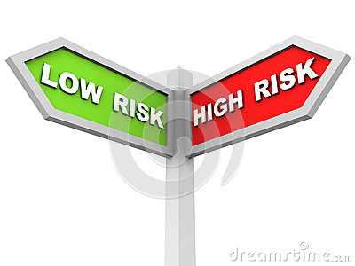 Risk On One Side And Low Risk On Another Concept Of Amount Of Risk    