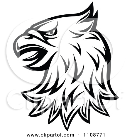 Royalty Free  Rf  Black And White Eagle Head Clipart Illustrations