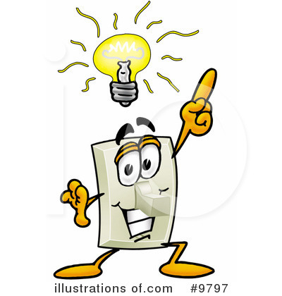 Royalty Free  Rf  Light Switch Clipart Illustration  9797 By Toons4biz