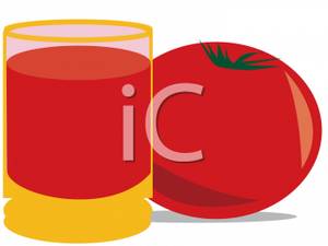Tomato And Tomato Juice   Royalty Free Clipart Picture