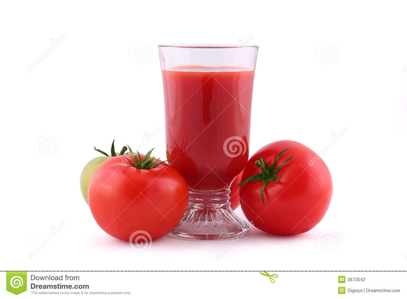 Tomato Juice And Fresh Tomatoes Isolated On White 