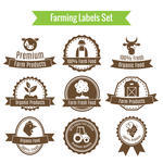 Agriculturalagricultureanimalbadgesbannerbarnchickencollection
