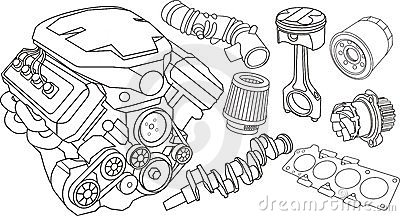 Car Engine Clipart Car Engine Parts