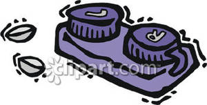 Case For Keeping Contact Lenses   Royalty Free Clipart Picture