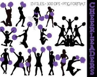 Cheerleading Toe Touch Silhouette Clip Art