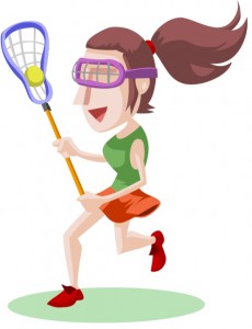 Clipart Lacrosse Player Swinging A Stick Royalty Free Vector