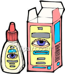Contact Lens Solution   Royalty Free Clipart Picture