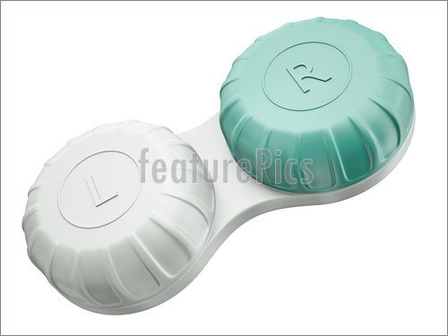 Contact Lenses Case Isolated On White Background  3d Render