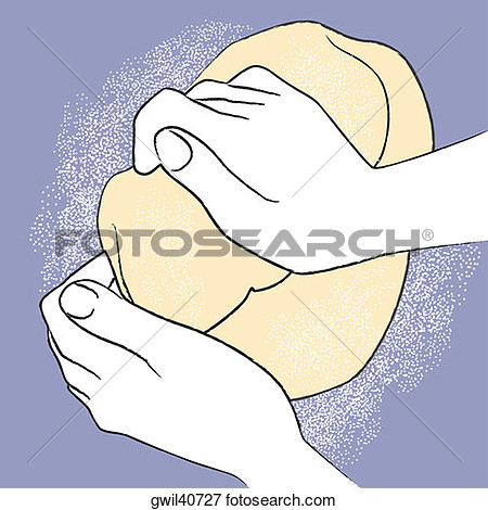 Dough Clipart Hands Kneading Dough