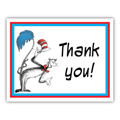 Dr  Seuss Note Card Cat In The Hat Thing 1