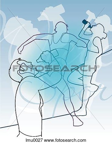   Drinking Water While Exercising  Fotosearch   Search Eps Clipart    