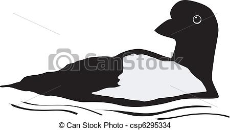 Eps Vector Of Loon   Silhouette Of Loon Csp6295334   Search Clip Art