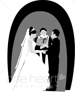 Exchanging Vows Clipart   Couples Clipart