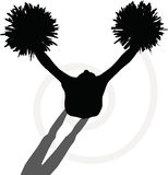 Funky Cheerleader Silhouette Stock Photography
