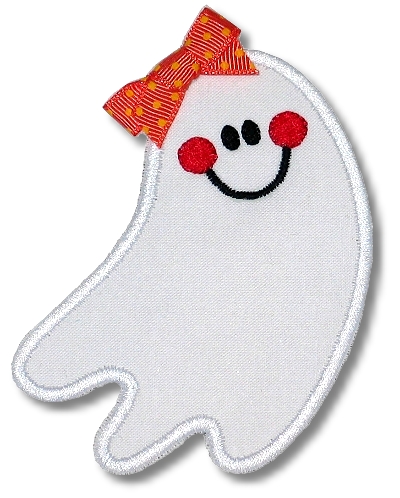 Gg Designs Embroidery   Happy Ghost Applique  Powered By Cubecart