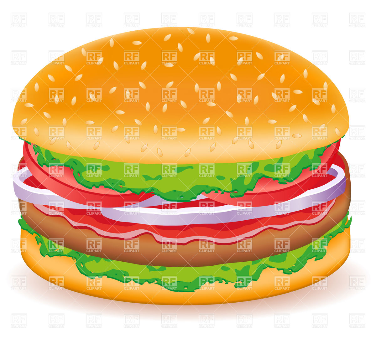 Hamburger Food And Beverages Download Royalty Free Vector Clip Art