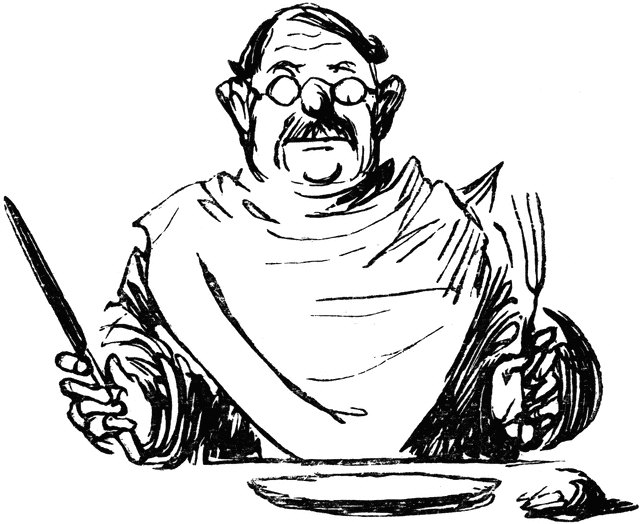 Man With Fork And Knife   Clipart Etc