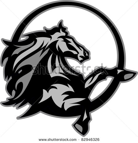 Mustang Mascot Logo Mustang Stallion Graphic