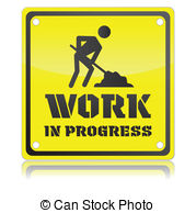 Of Single Isolated Work In Progress Icon Stock Illustration