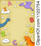 Outlined Dinosaurs With Letters And Numbers 2 Outlined Dinosaurs With