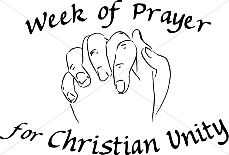 Praying Hands Christian Unity Black And White