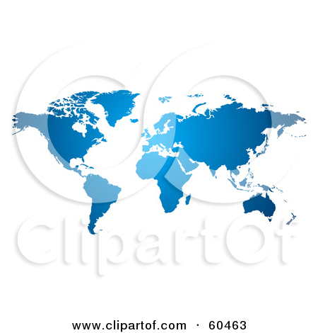 Royalty Free  Rf  Clipart Illustration Of A Gradient Blue World Atlas