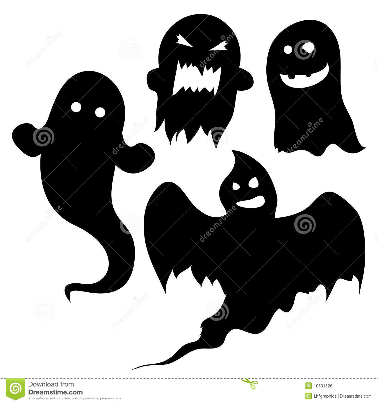 Scary Ghost Silhouettes Royalty Free Stock Image   Image  10631526