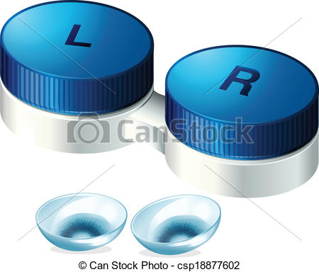 Vector Clipart Of Contact Lens   Illustration Showing The Contact Lens