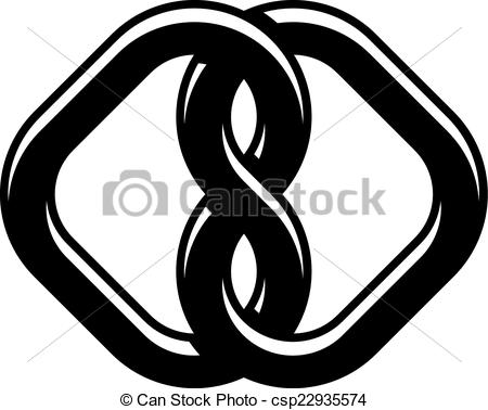 Vector   Vector Unity Knot Black White Symbol   Stock Illustration