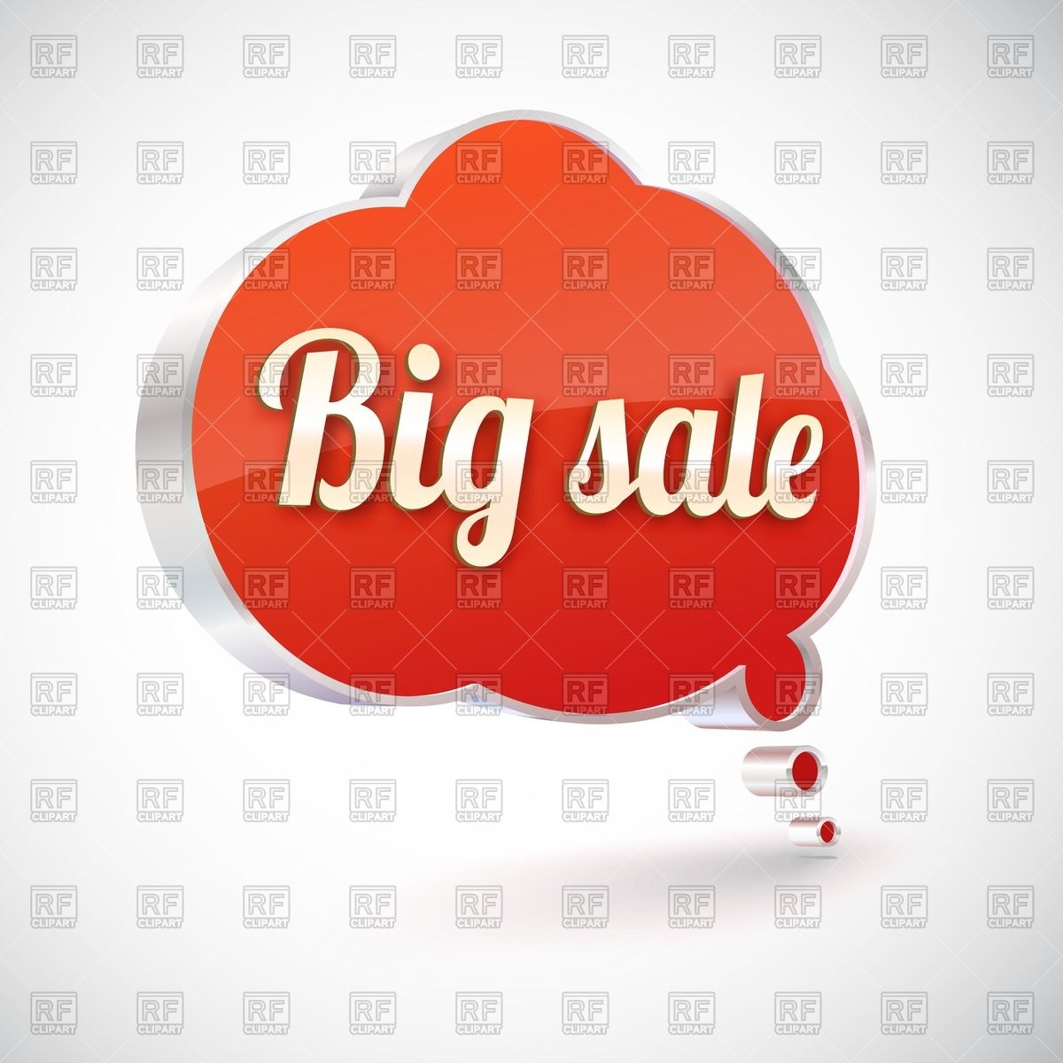 Big Sale   3d Speech Bubble Icon With Metal Edging Download Royalty    