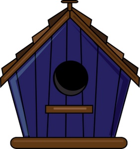 Birdhouse Clipart Image   Handmade Wooden Birdhouse