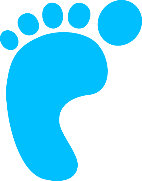 Blue Footprint Clip Art At Clker Com   Vector Clip Art Online Royalty
