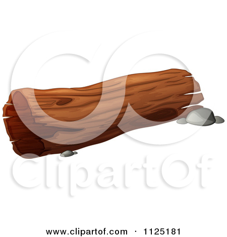 Clipart Of A Hollow Wood Log 1   Royalty Free Vector Illustration By