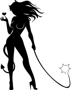 Devil Clipart Image   Silhouette Of A Sexy Voluptuous Girl In A Devil