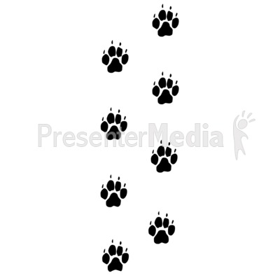 Dog Footprints Trail   Wildlife And Nature   Great Clipart For