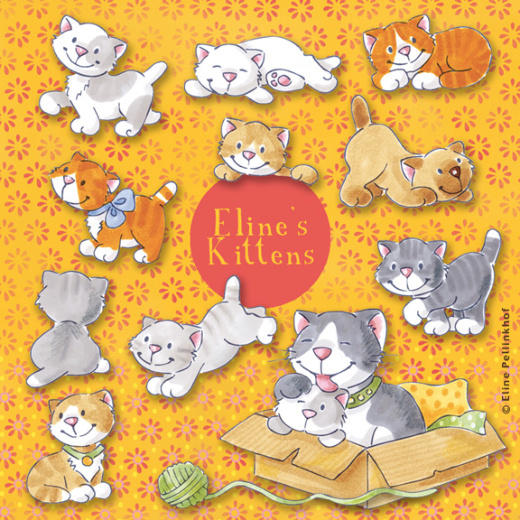 Eline S Digital Clipart Set   Kittens