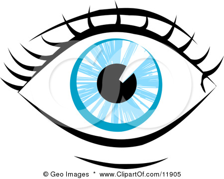 Humaneye1   11905 Blue Human Eye And Eyelashes Clipart Illustration