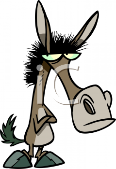     Images Animal Clipart Net Cartoon Clipart Picture Of A Stubborn Donkey
