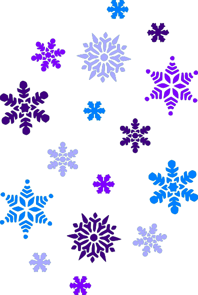 Multi Blue Snowflakes Clip Art At Clker Com   Vector Clip Art Online