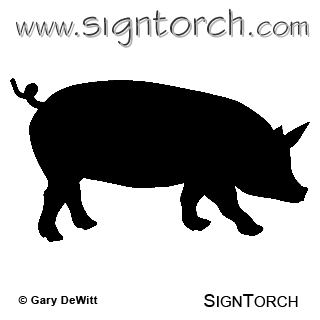Pig 12a   Vector Graphics Dxf Clip Art For Cnc