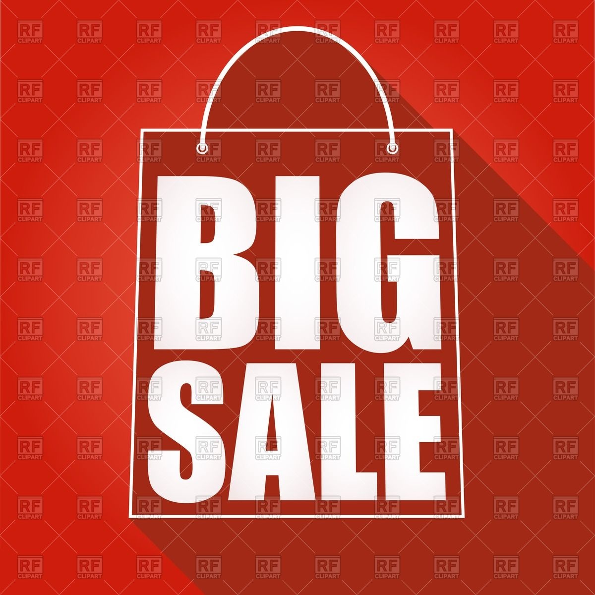 Poster With Inscription Big Sale Inside Outline Of Shopping Bag Signs    