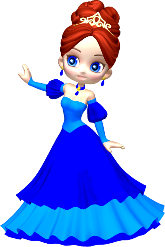 Princess In Blue Poser Png Clipart  9  By Clipartcotttage On