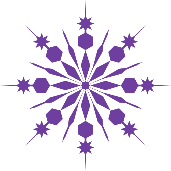 Purple Snowflake Clip Art At Clker Com   Vector Clip Art Online