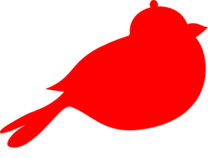 Red Bird Clip Art   Silhouette   Download Vector Clip Art Online