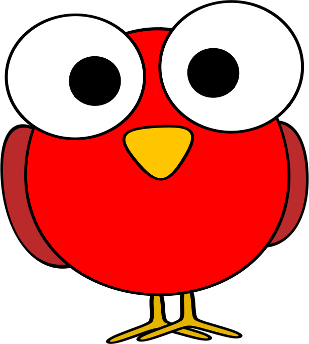 Red Googley Eye Bird By Ruthirsty   A Funny Looking Red Cartoon Bird