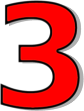 Red    Signs Symbol Alphabets Numbers Outlined Numbers Red Number 3    