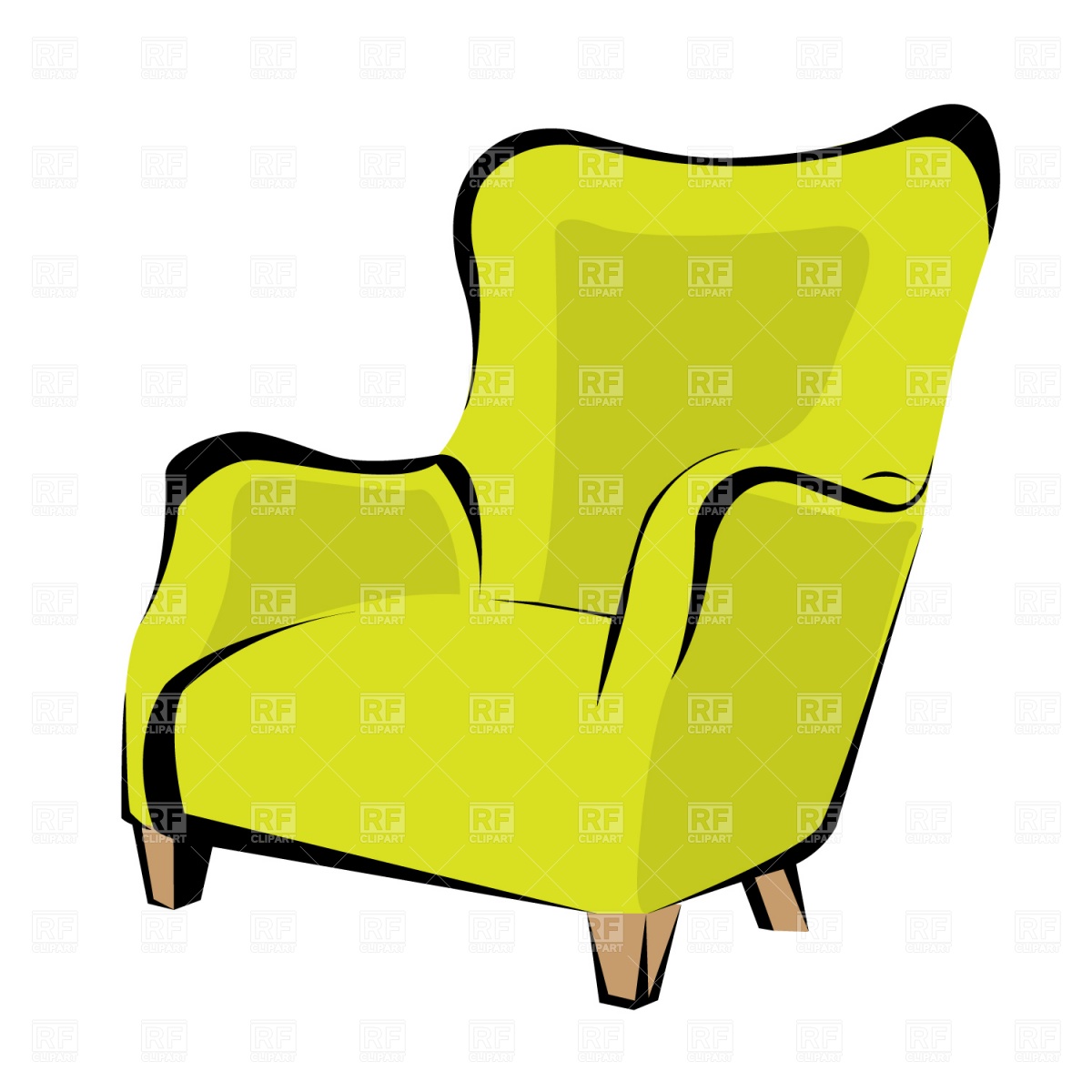 Retro Armchair Download Royalty Free Vector Clipart  Eps 