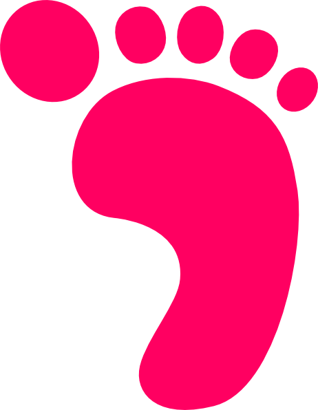 Right Pink Footprint Clip Art At Clker Com   Vector Clip Art Online