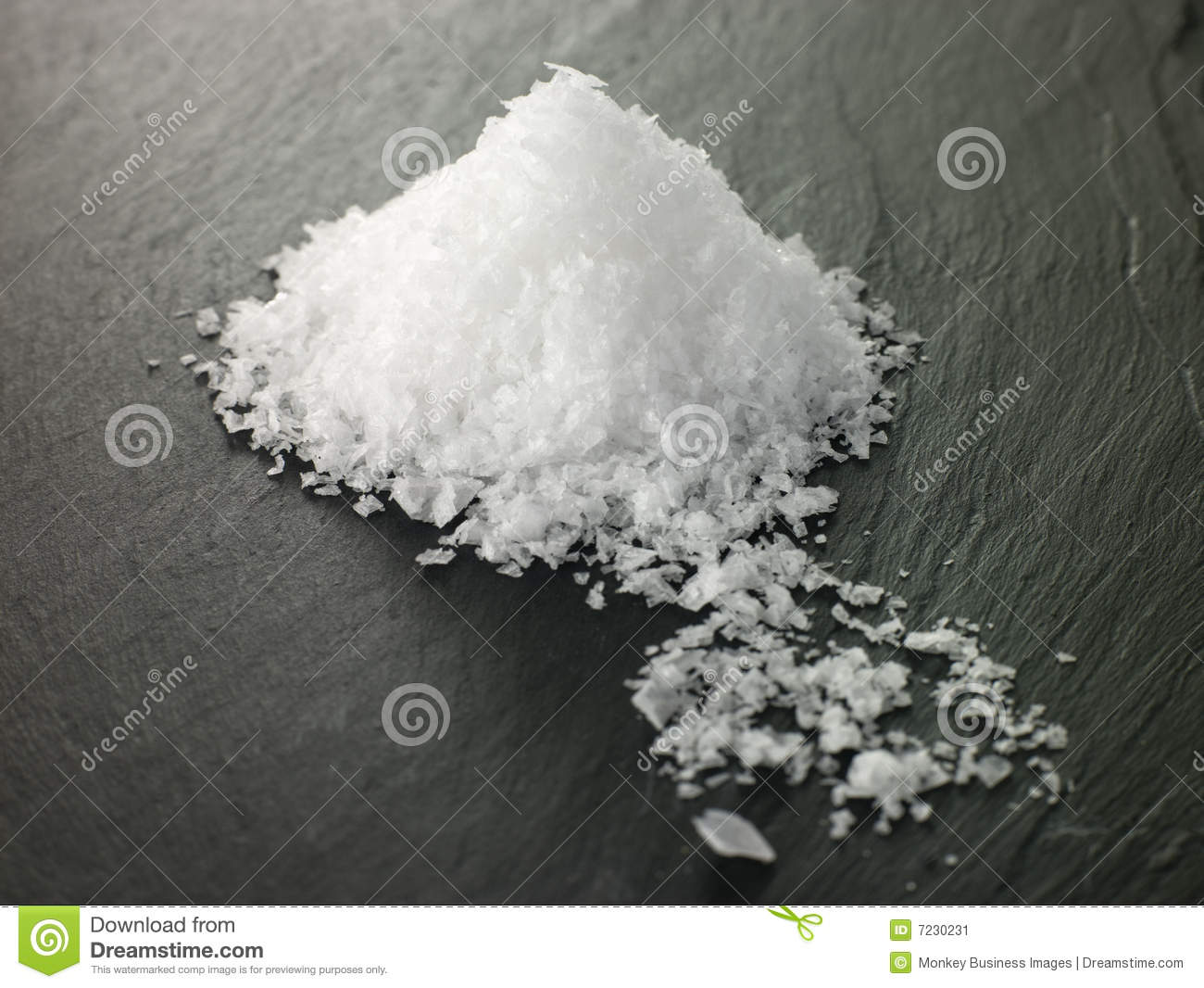 Rock Salt On Slate Background Stock Image   Image  7230231