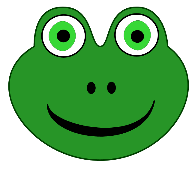 Sad Frog Face Clipart